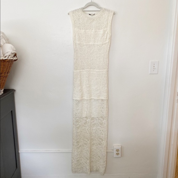 IRO Dresses & Skirts - IRO Feliane White Crochet Maxi Dress